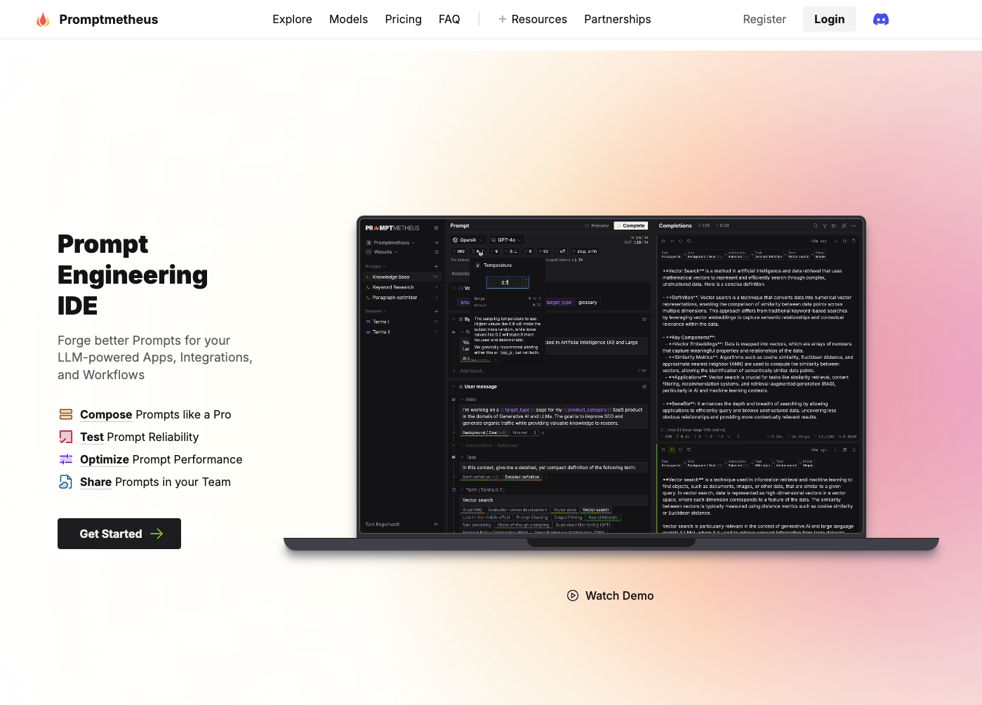 🚀 1. Promptmetheus — Stop wasting hours fine-tuning prompts 